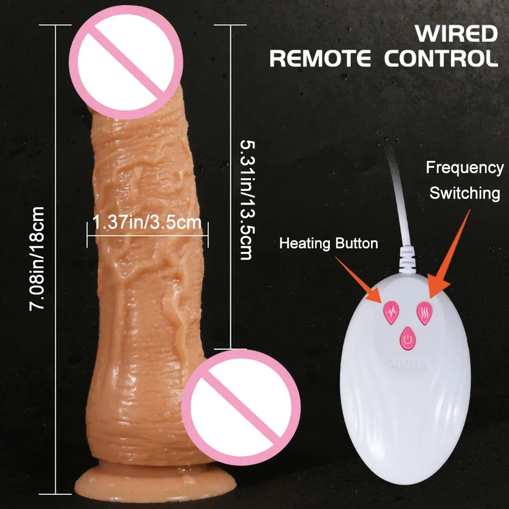 Realistic Dildo Vibrator Thrusting Rotation Penis Gay Suction Cup Remote Control Masturbator Couple Big Dick for Women Sex Toys