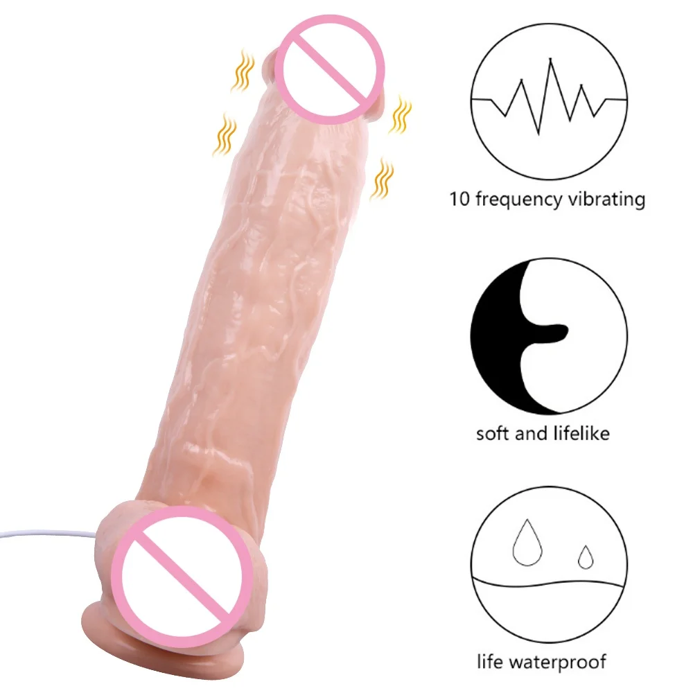 Realistic Dildo Vibrators for Women Swing Vibrator Realistic Vibrating Penis Sex Toy for G-Spot Massage Adult Masturbation