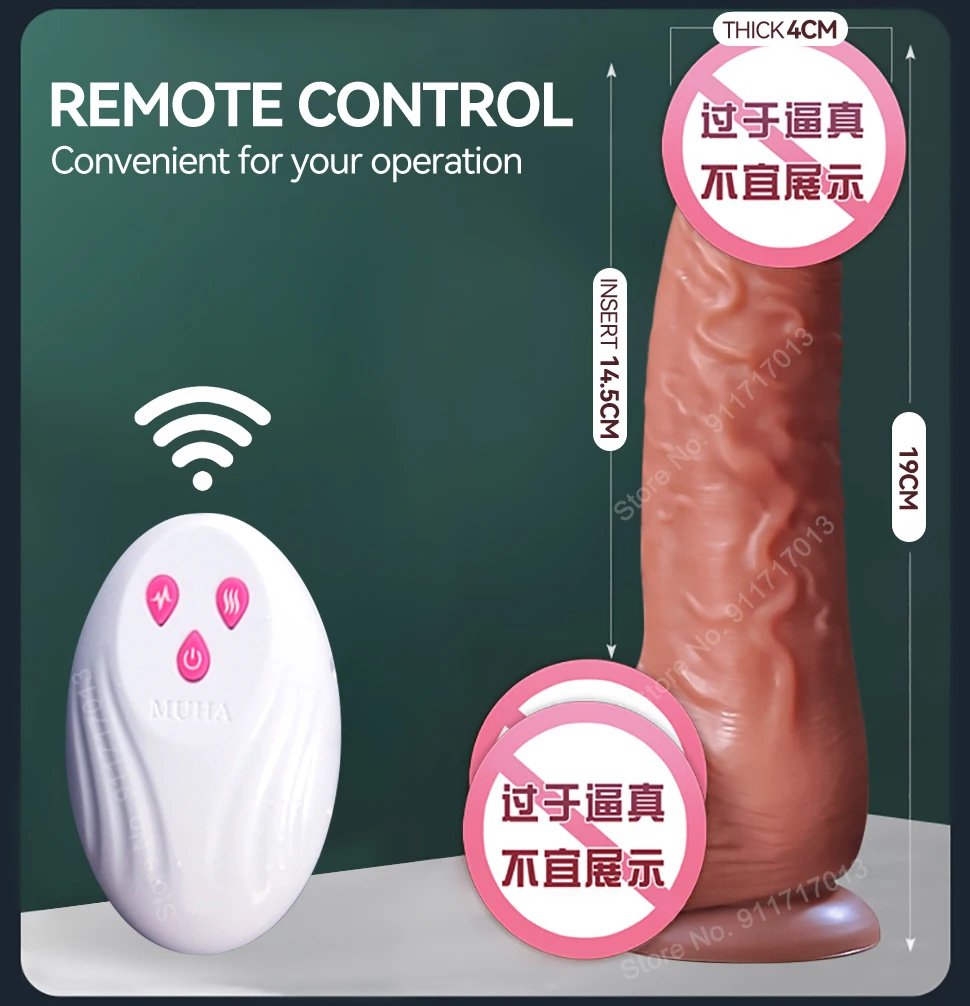 Wireless APP Remote Control Telescopic Dildo Vibrator Realistic Penis Suction Cup Masturbator Big Dick For Women Sex Toys Shop