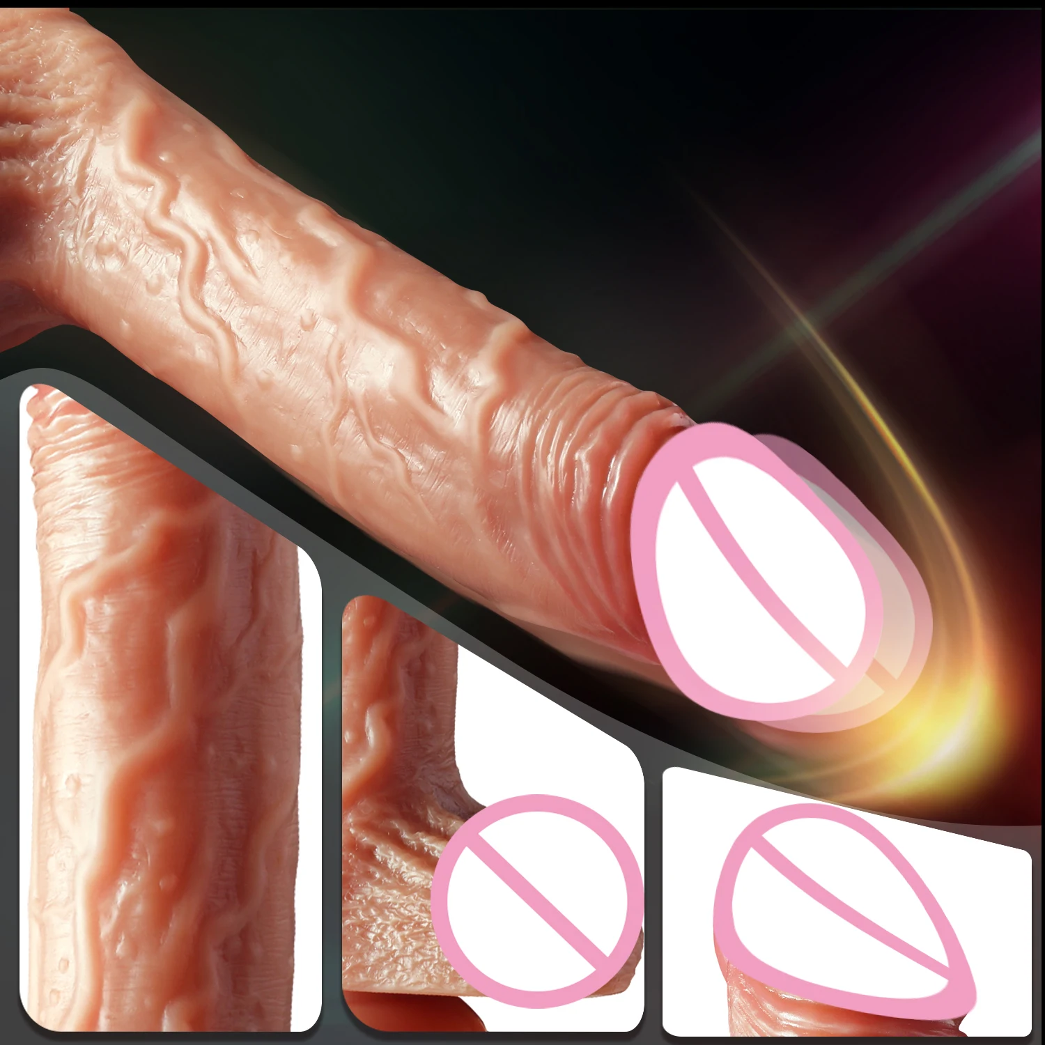 Remote Control Realistic Dildos Suction Cup Heating Telescopic Female Stimulator Big Penis Anal Plug Vibrator Sex Toy For Women