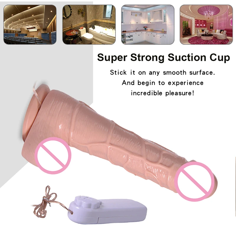 ManNuo Skin Realistic Vibrating Dildo Huge Penis Vibrator Remote Control Female Masturbator Suction Cup Adult Sex Toys For Women