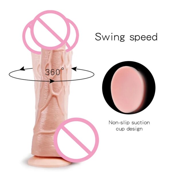 ManNuo Skin Realistic Vibrating Dildo Huge Penis Vibrator Remote Control Female Masturbator Suction Cup Adult Sex Toys For Women