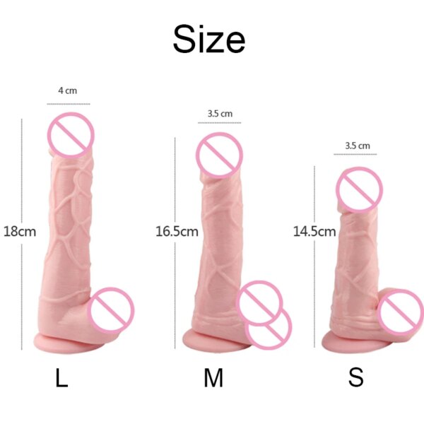 ManNuo Skin Realistic Vibrating Dildo Huge Penis Vibrator Remote Control Female Masturbator Suction Cup Adult Sex Toys For Women