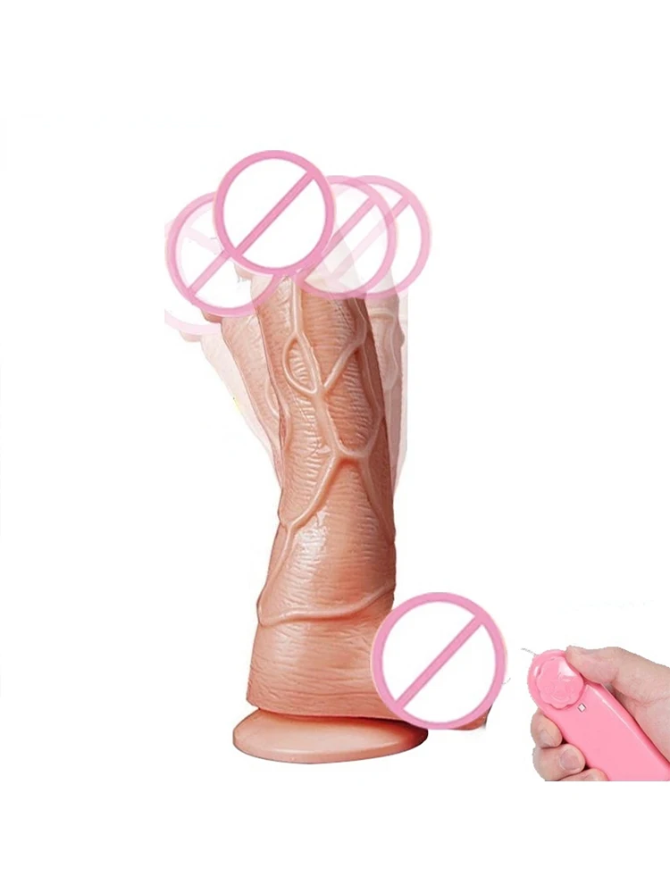 Remote Control Telescopic Rotation Realistic Dildo Vibrator Adult Sex Toys for Woman Big Penis Dick Vagina Female Masturbation