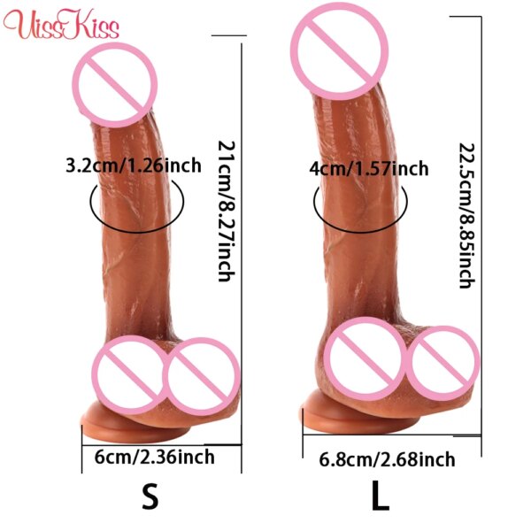 Huge Realistic Dildo Vibrator for Women Sex Toys Heating Big Dick Remote Control Penis Telescopic Anal Female Stimulator