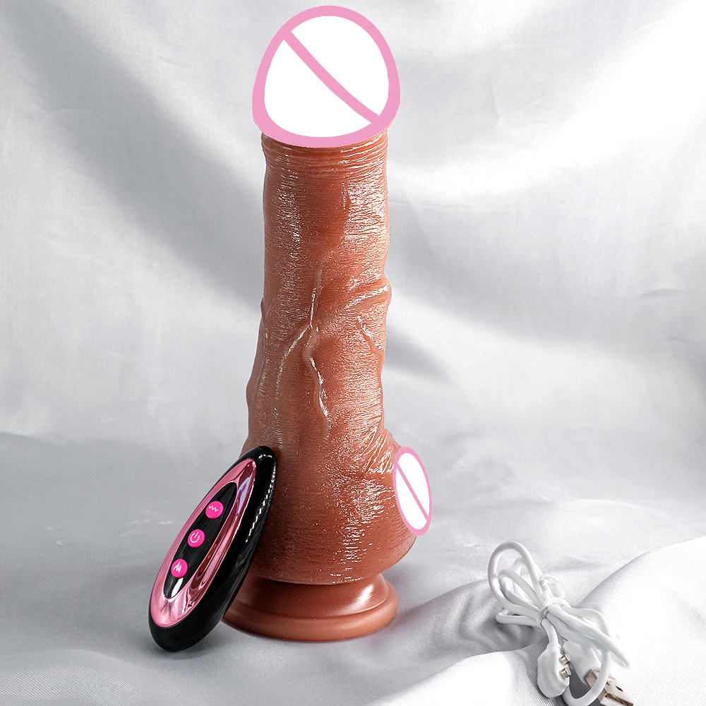Silicone Realistic Vibrators Dildo Swing Thrusting Heating Wireless Remote Control Dildo Female Masturbation Sex Toys for Women