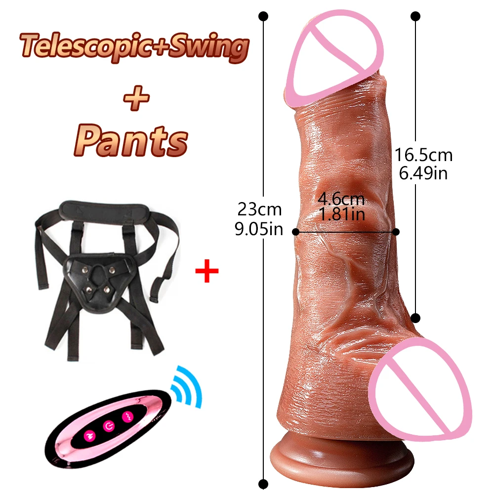 Silicone Realistic Vibrators Dildo Swing Thrusting Heating Wireless Remote Control Dildo Female Masturbation Sex Toys for Women
