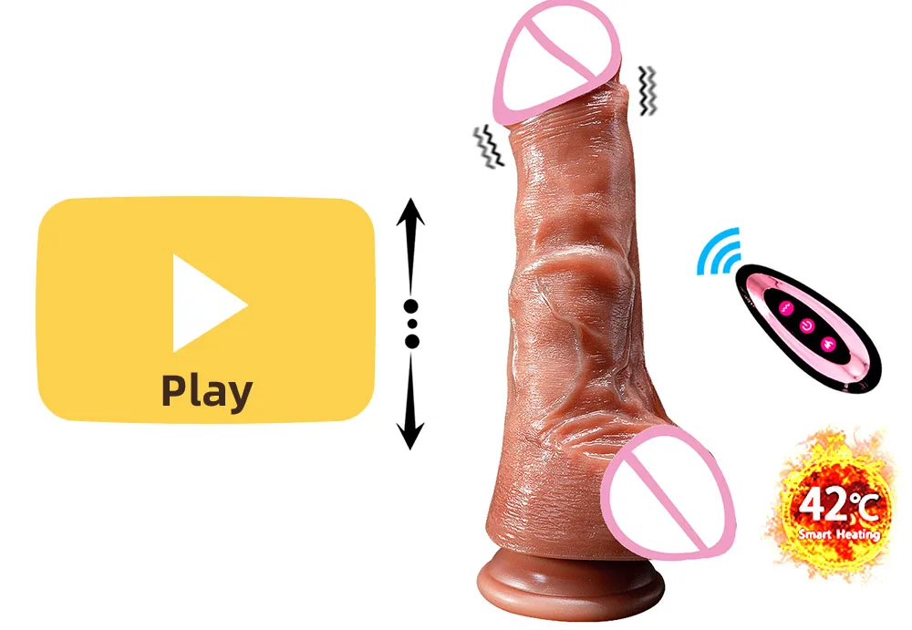 Silicone Realistic Vibrators Dildo Swing Thrusting Heating Wireless Remote Control Dildo Female Masturbation Sex Toys for Women