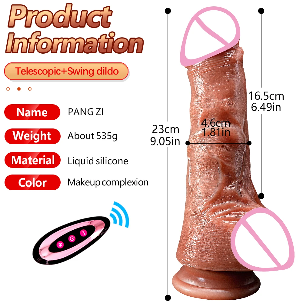 Silicone Realistic Vibrators Dildo Swing Thrusting Heating Wireless Remote Control Dildo Female Masturbation Sex Toys for Women