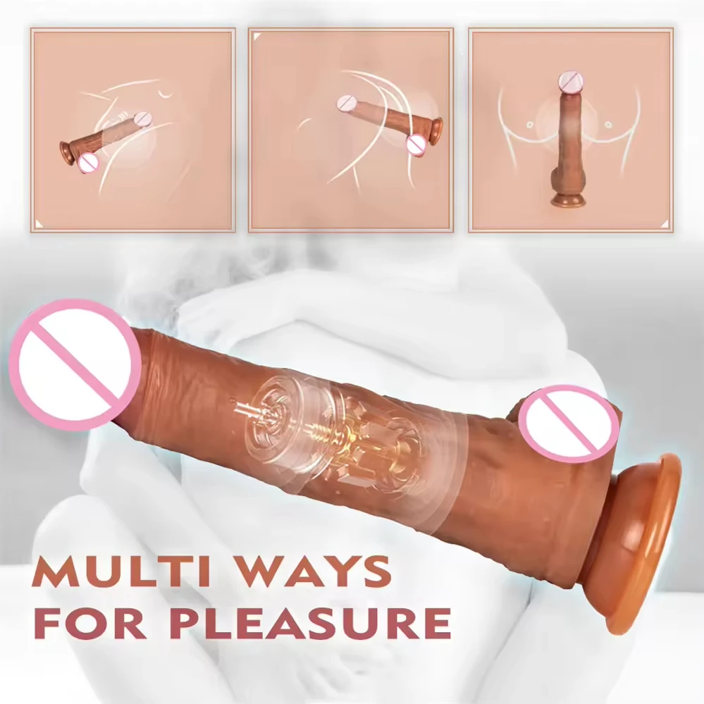 Realistic Dildo Vibrator for Women Heating Big Cock Remote Control Penis Telescopic Vibrator Female Masturbation Aldult Sex Toys