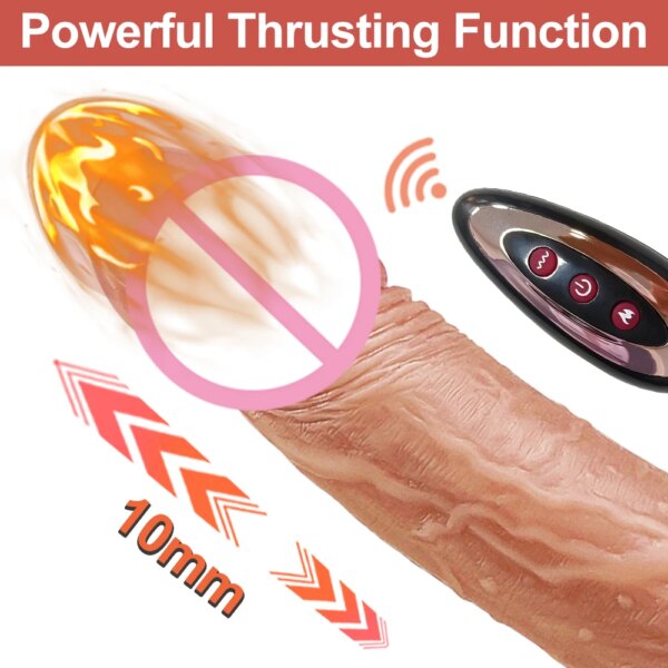 Realistic Dildo Vibrator Big Penis Telescopic Heating Silicone Female  APP Remote Control Dildos  for Women Sex Toys