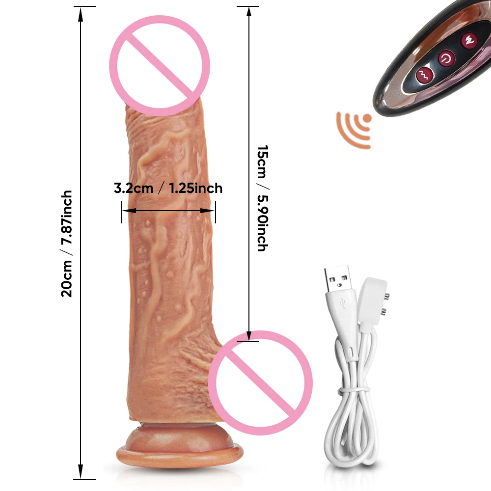 Realistic Dildo Vibrator Big Penis Telescopic Heating Silicone Female  APP Remote Control Dildos  for Women Sex Toys
