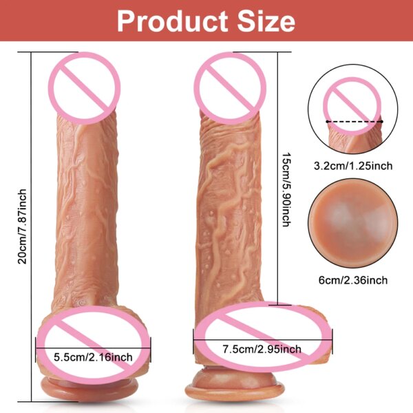 Realistic Dildo Vibrator Big Penis Telescopic Heating Silicone Female  APP Remote Control Dildos  for Women Sex Toys