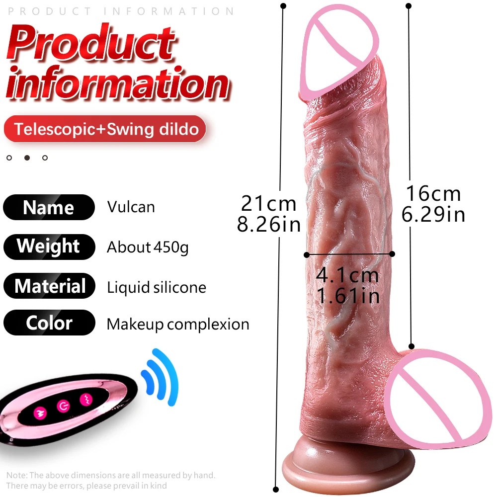 Realistic Dildos Heating Vibrators Dick Dildo Vibrator Telescopic Dildo Penis Remote Control Anal Sex Machine Sex Toys For Women