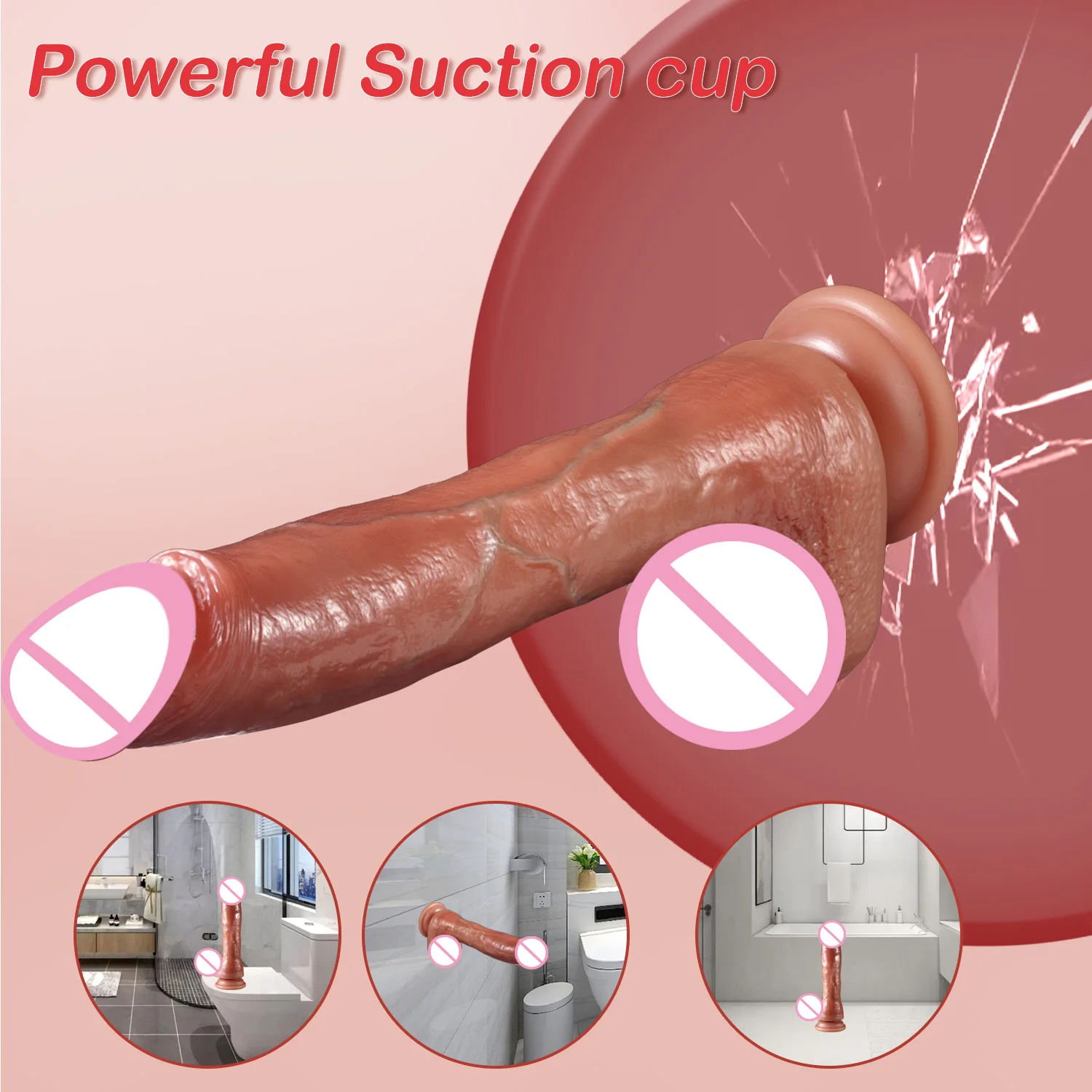 Realistic Thick Dildo Lifelike Silicone Penis Cock Vibrator Flexible Suction Cup Dick Stimulation G-spot And Anal Play For Women