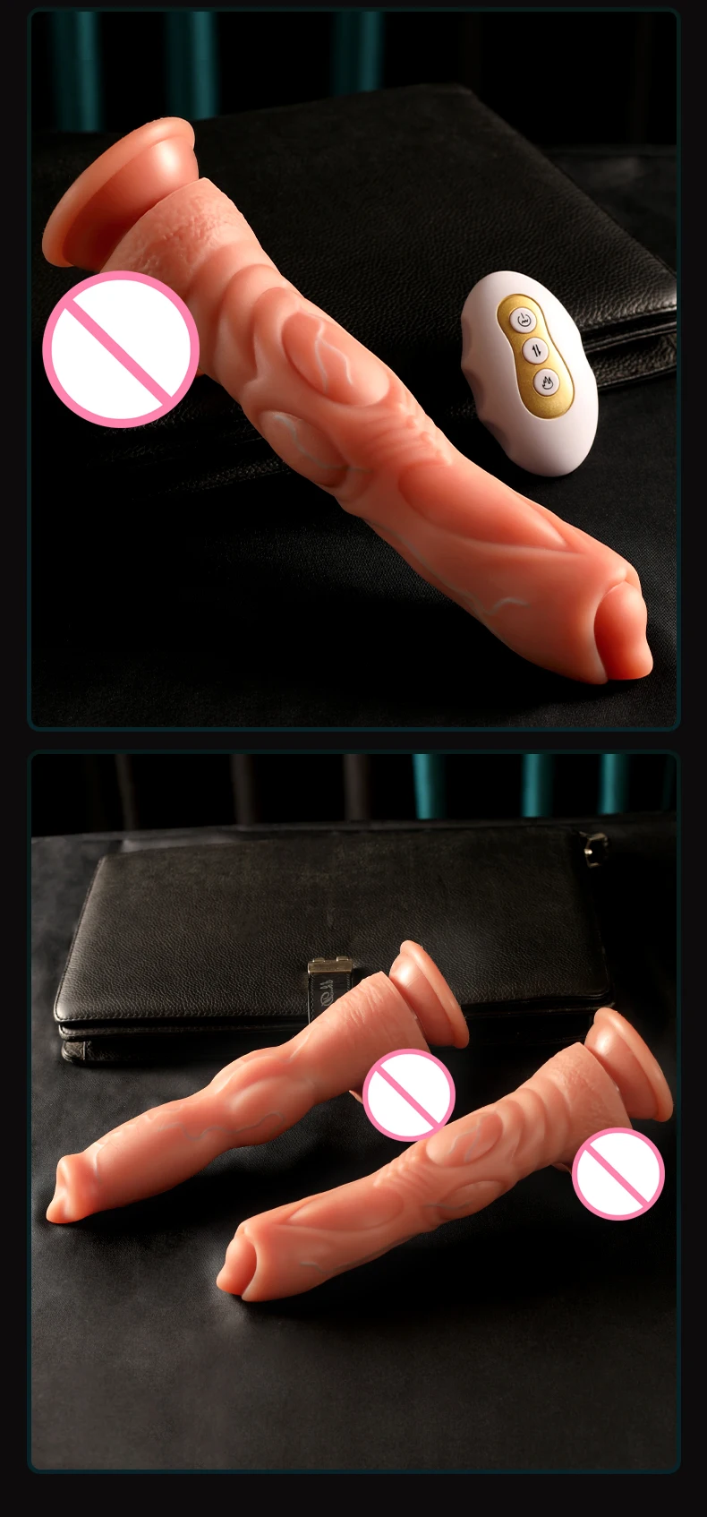 Big Dog Dildo Vibrator Realistic Penis Artificial Telescopic Swing Dick Heating Dildos Remote Control Vibrators for Women