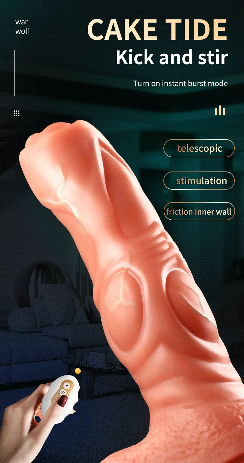 Big Dog Dildo Vibrator Realistic Penis Artificial Telescopic Swing Dick Heating Dildos Remote Control Vibrators for Women