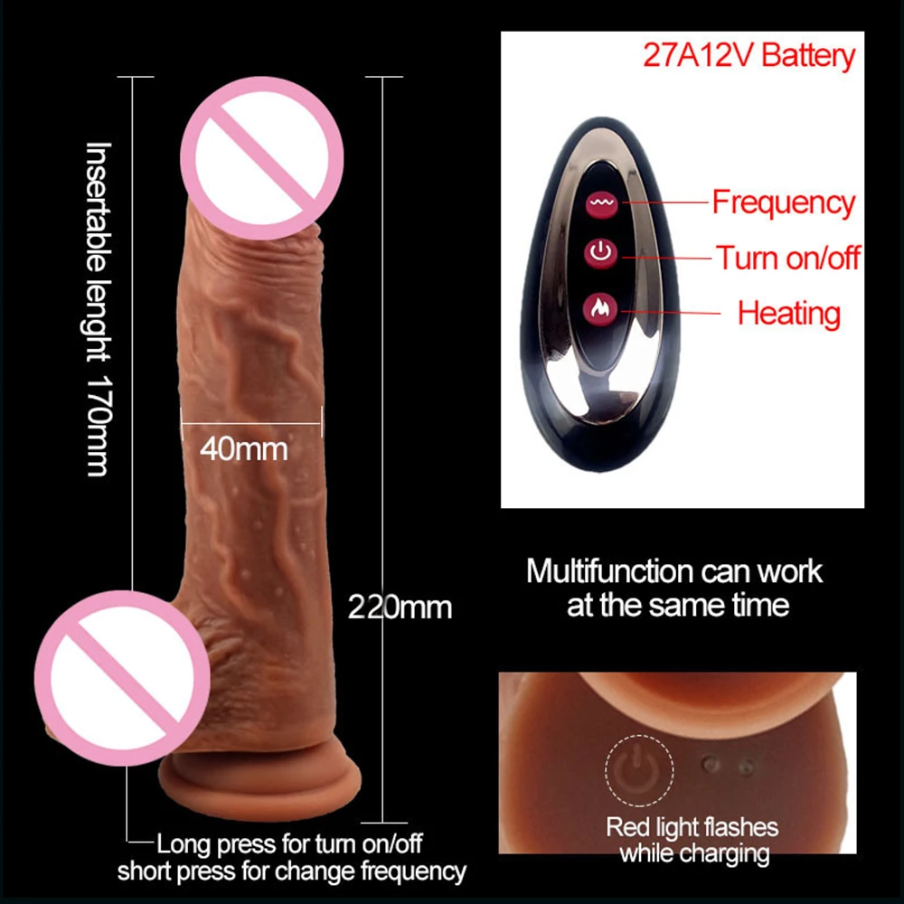 Thrusting Rotation Vibrator Remote Control Dildo Realistic Penis Sex Toy for Women Adult Suction Cup Masturbator Couple Big Dick