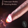 Realistic Dildo Vibrator Rechargeable Silicone Penis Sex Toy For Women Remote Control G-spot Dildo With 3 Telescopic 9 Vibrating