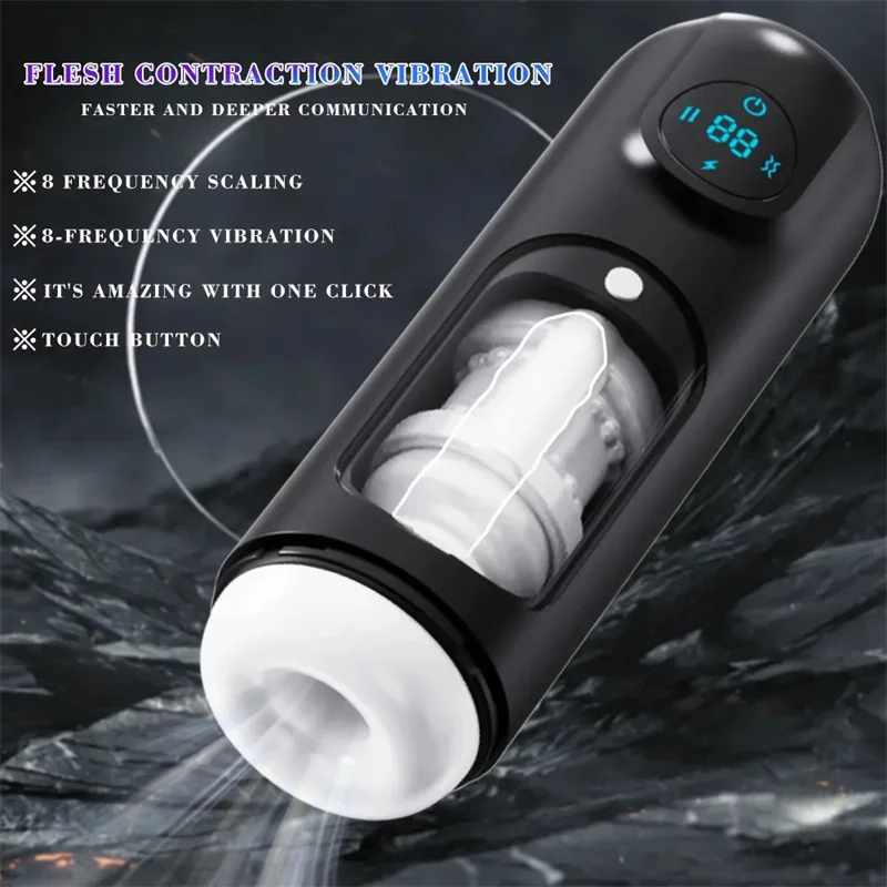 Automatic Sucks Male Masturbator Double Penatration Adult Sex Toys Gag In Mouth Blowjob False Vagina Pusy Erotic Goods Toys