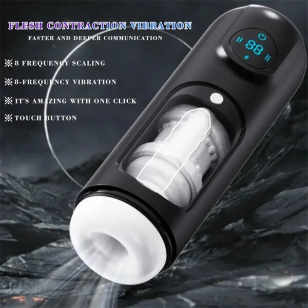 Automatic Sucks Male Masturbator Double Penatration Adult Sex Toys Gag In Mouth Blowjob False Vagina Pusy Erotic Goods Toys