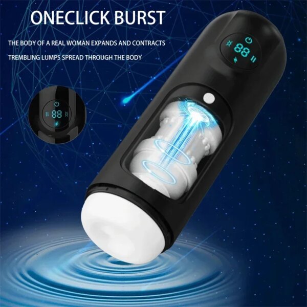 Automatic Sucks Male Masturbator Double Penatration Adult Sex Toys Gag In Mouth Blowjob False Vagina Pusy Erotic Goods Toys