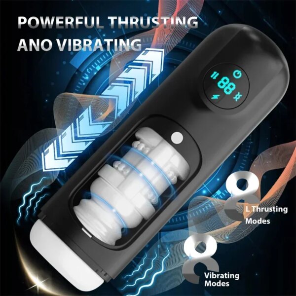 Automatic Sucks Male Masturbator Double Penatration Adult Sex Toys Gag In Mouth Blowjob False Vagina Pusy Erotic Goods Toys