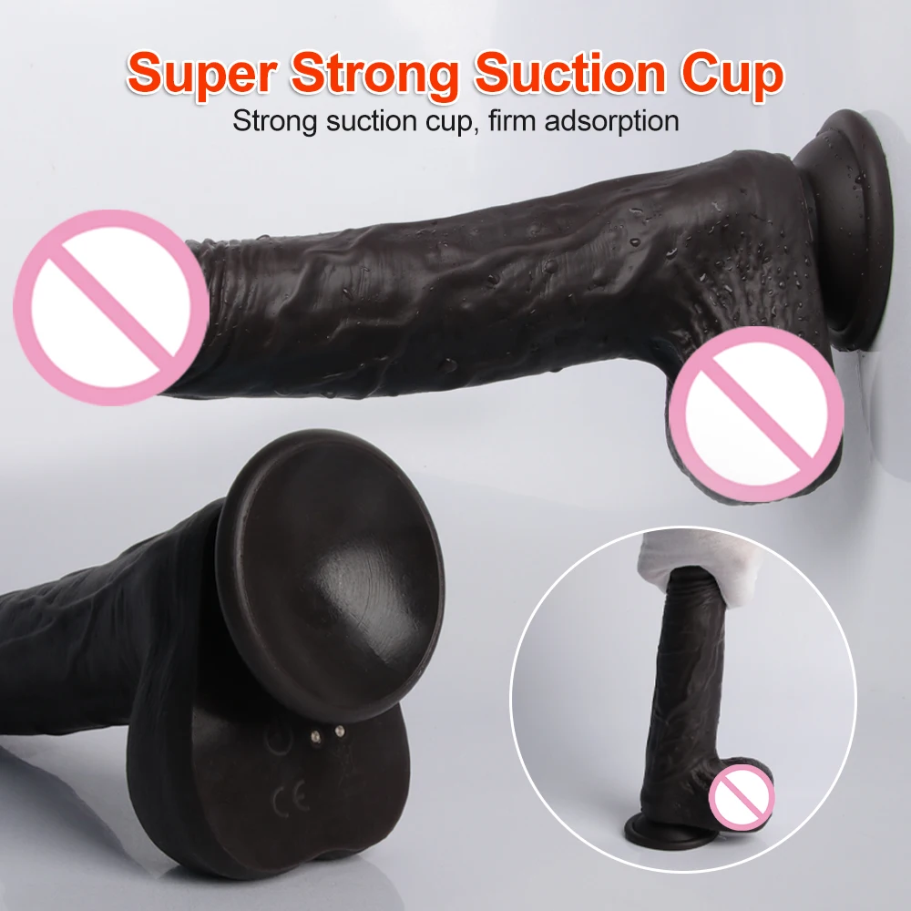 Black Skin Dildo For Women Rubber Realistic Penis Remote Control Telescopic And Heating Dildo Vibrator Female Sex Toys Real Cock
