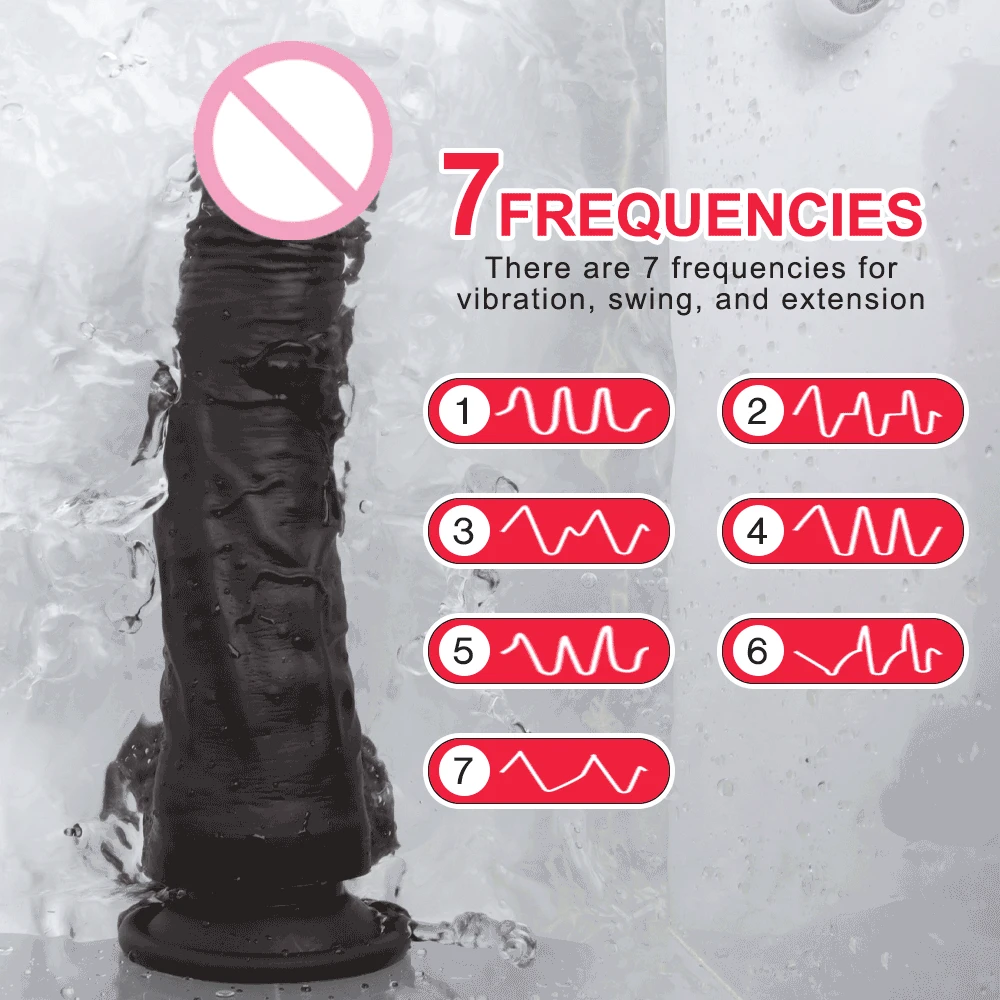 Black Skin Dildo For Women Rubber Realistic Penis Remote Control Telescopic And Heating Dildo Vibrator Female Sex Toys Real Cock