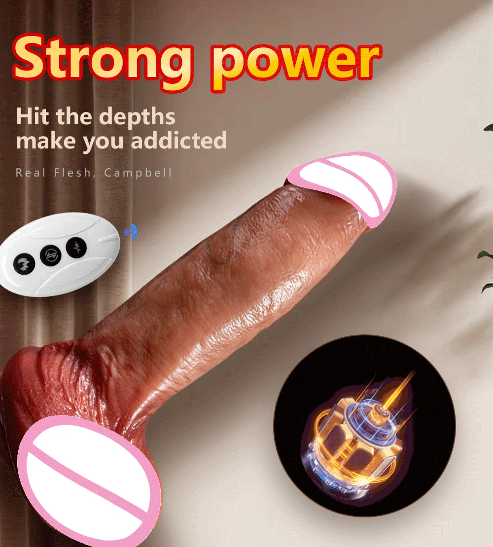 Realistic Big Dildo Vibrator Penis Telescopic Swing Fake Dick Remote Control Vibration Female Masturbation Sex Toys for Women