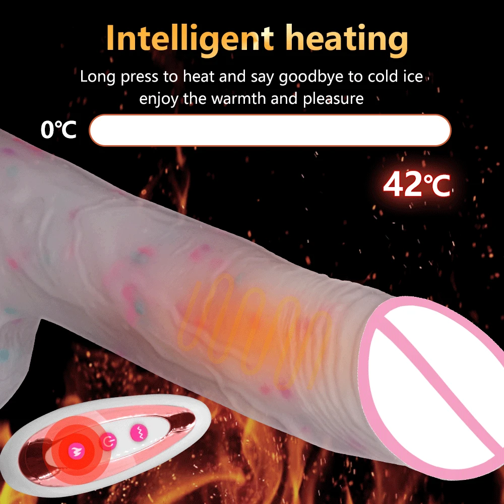 Realistic Big Dildo Vibrator Penis Telescopic Swing Fake Dick Remote Control Vibration Female Masturbation Sex Toys for Women