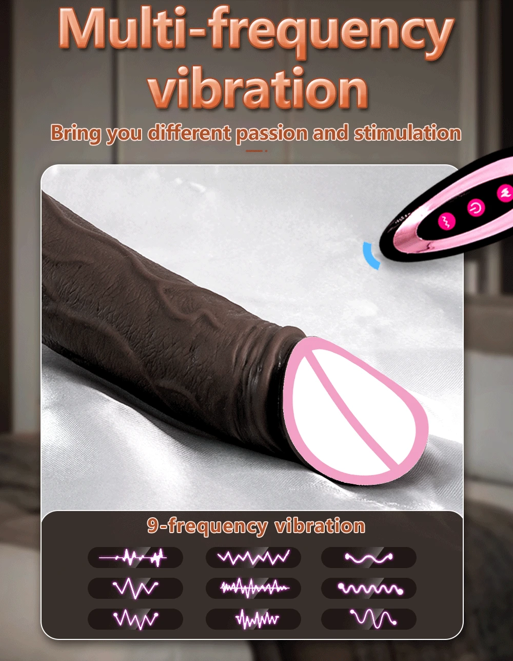 Realistic Big Dildo Vibrator Penis Telescopic Swing Fake Dick Remote Control Vibration Female Masturbation Sex Toys for Women