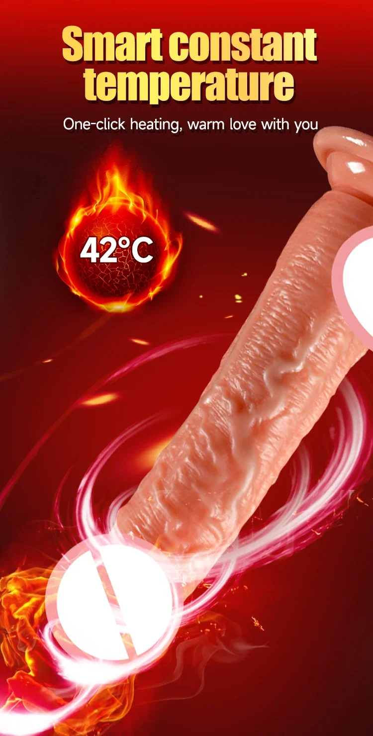 Telescopic Vibrator Realistic Big Dildos Female Masturbation Suction Cup Heating Penis Remote Control Dick For Women Sex Toys
