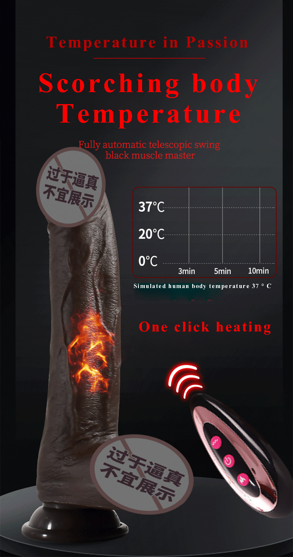 Telescopic Rotation Vibrator for Women Realistic Anal Dildo Sex Toys Cock With Suction Cup Heating Penis Remote Control Vibrator