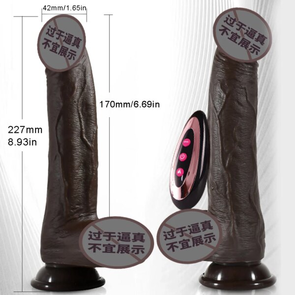 Telescopic Rotation Vibrator for Women Realistic Anal Dildo Sex Toys Cock With Suction Cup Heating Penis Remote Control Vibrator