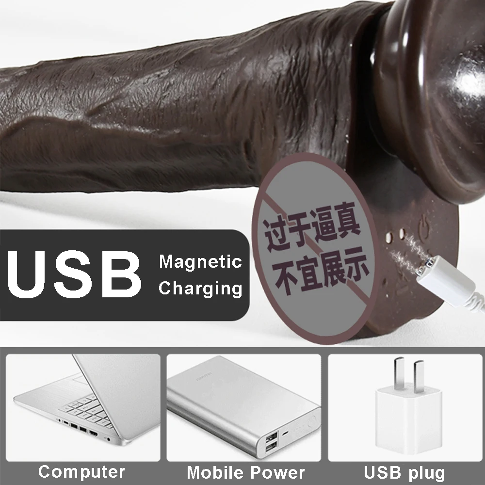 Telescopic Rotation Vibrator for Women Realistic Anal Dildo Sex Toys Cock With Suction Cup Heating Penis Remote Control Vibrator