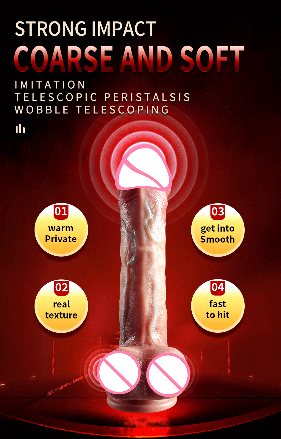 Thrusting Realistic Dildo Vibrators for Women 4 in 1 Penis Heating Vibrating Massager with Remote Control Sex Toys Machine