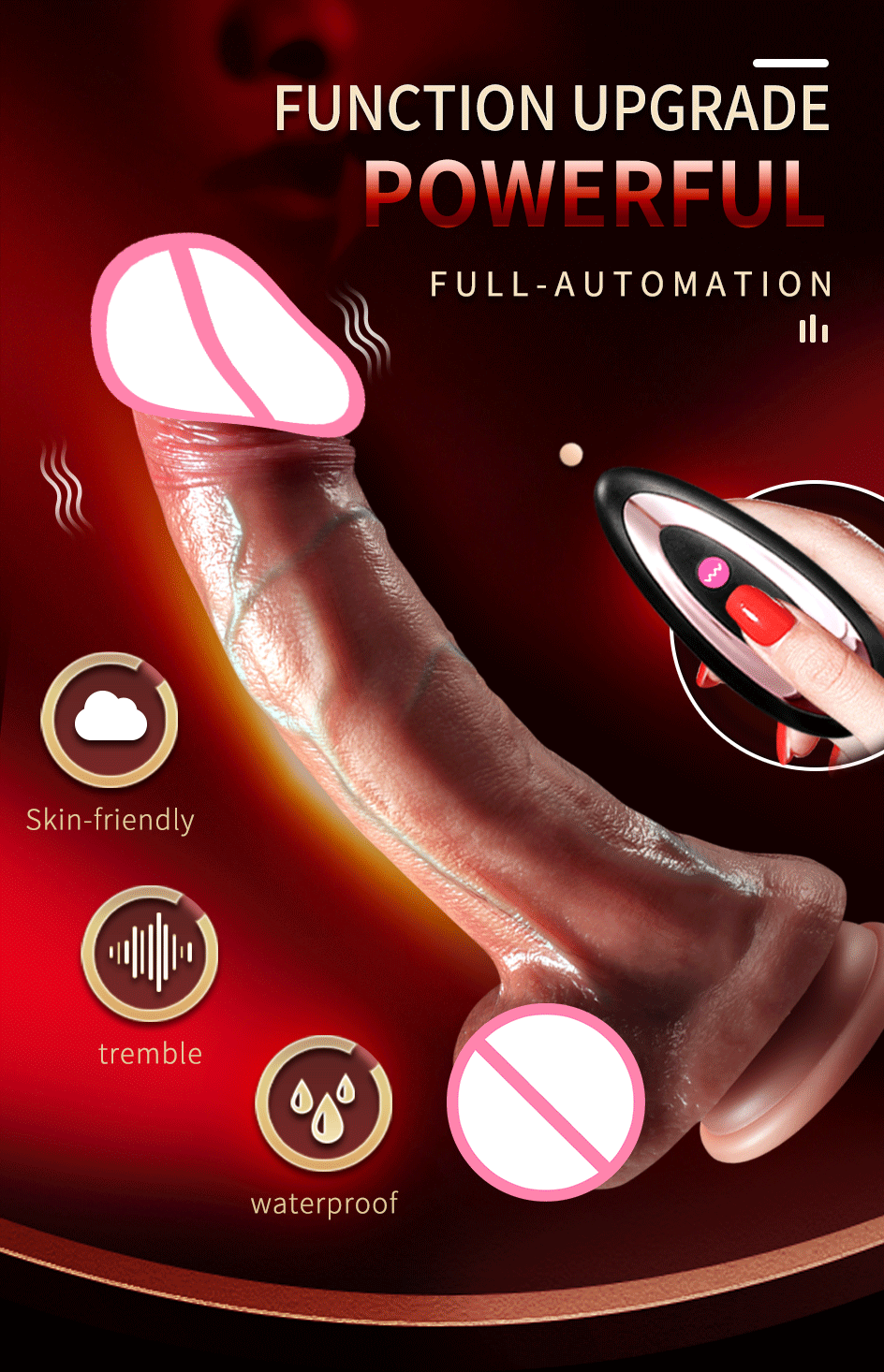 Thrusting Realistic Dildo Vibrators for Women 4 in 1 Penis Heating Vibrating Massager with Remote Control Sex Toys Machine