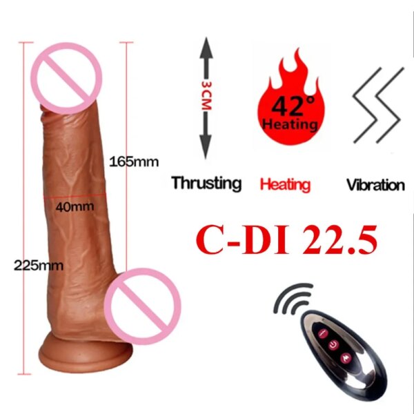 Remote Control Realistic Soft Dildo Vibrator Adult Sex Toys for Woman Telescopic Rotation Big Penis Vagina Female Masturbation