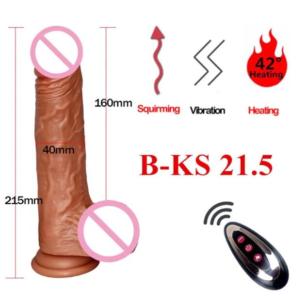 Remote Control Realistic Soft Dildo Vibrator Adult Sex Toys for Woman Telescopic Rotation Big Penis Vagina Female Masturbation