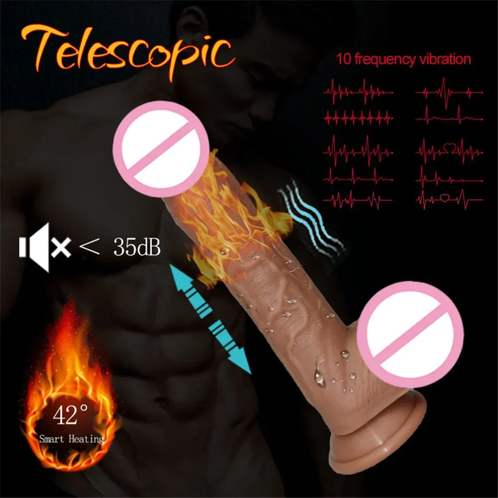 Remote Control Realistic Soft Dildo Vibrator Adult Sex Toys for Woman Telescopic Rotation Big Penis Vagina Female Masturbation