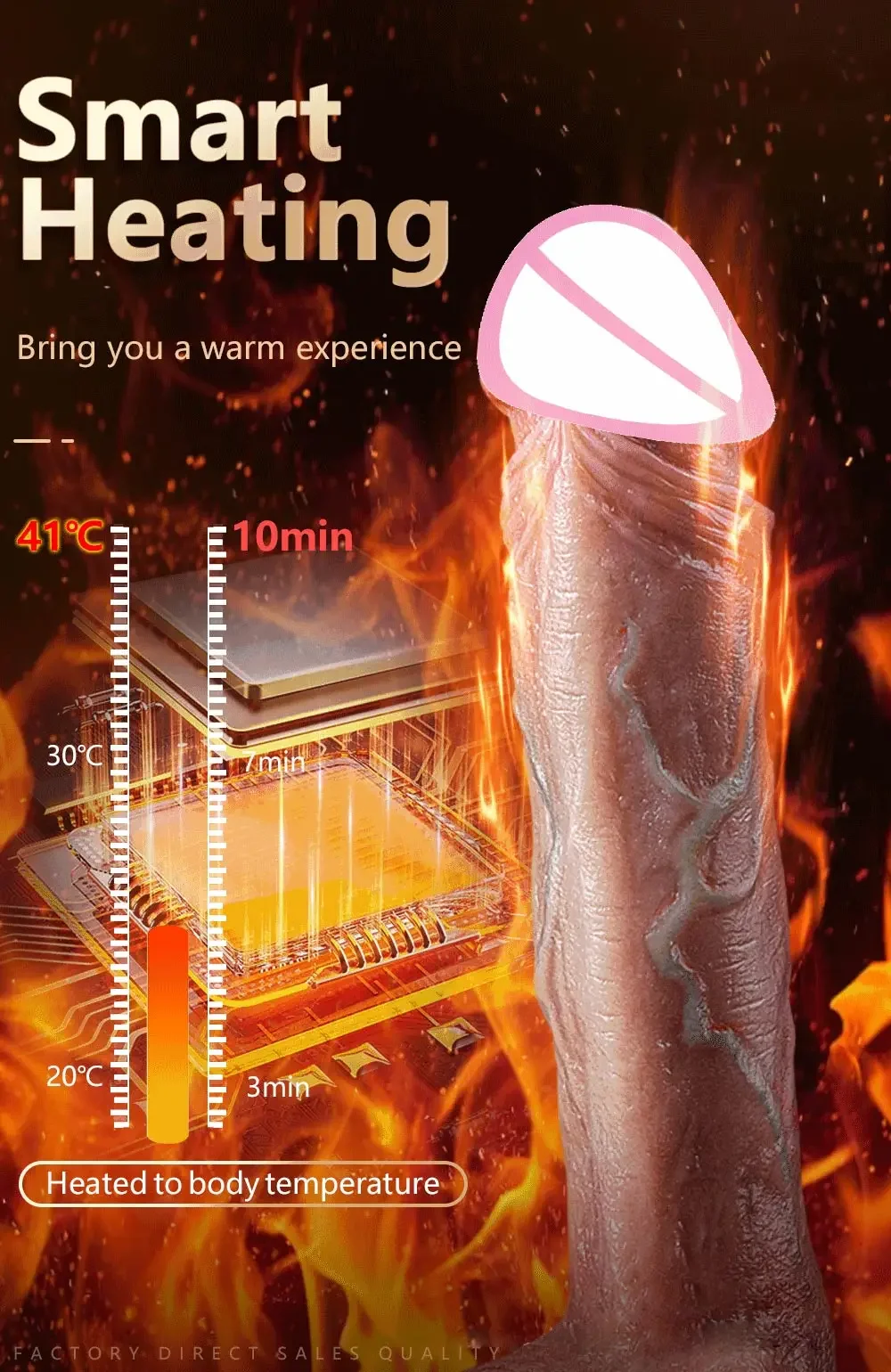 Electric Realistic Dildo Vibrator with Suction Cup Silicone Remote Control Telescopic Heating Dildo Female Maturbator Adult Toys