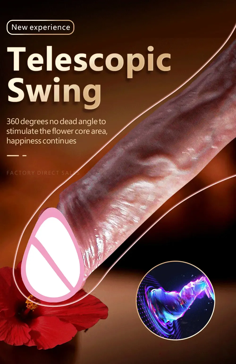 Electric Realistic Dildo Vibrator with Suction Cup Silicone Remote Control Telescopic Heating Dildo Female Maturbator Adult Toys