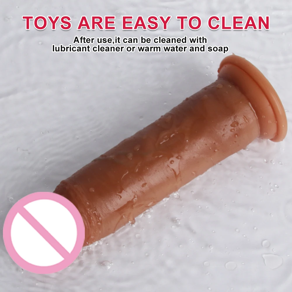 Realistic Sliding Foreskin Vibrating Dildo Silicone Suction Cup Thick Heating Dick Anal Sex Toys Men Women Remote Control Cock