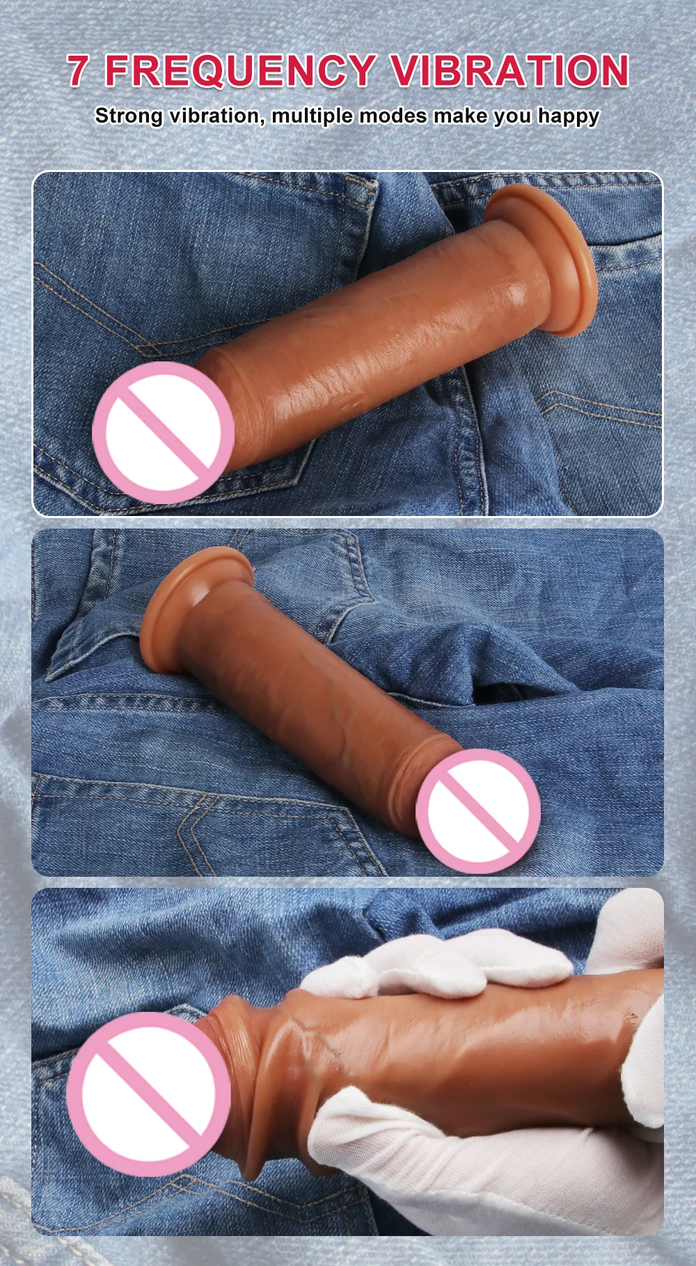Realistic Sliding Foreskin Vibrating Dildo Silicone Suction Cup Thick Heating Dick Anal Sex Toys Men Women Remote Control Cock