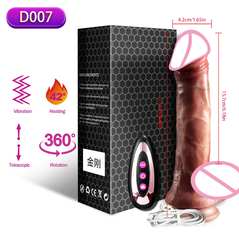 Huge Realistic Dildo Vibrator for Women Sex Toys Heating Big Dick Remote Control Penis Telescopic Anal Dildos Female Stimulator Huge Realistic Dildo Vibrator for Women Sex Toys Heating Big Dick Remote Control Penis Telescopic Anal Dildos Female Stimulator