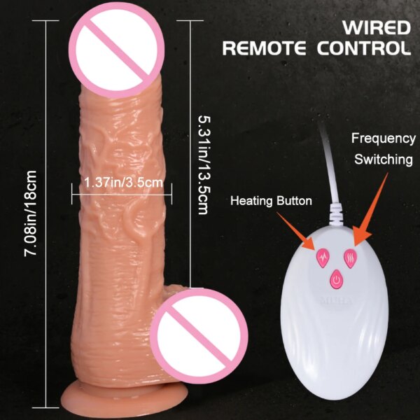 Thrusting Rotation Remote Control Dildo Vibrator Realistic Penis Gay Suction Cup Masturbator Couple Big Dick For Women Sex Toys