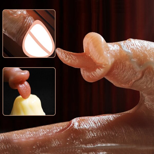 Realistic Dildo Vibrator for Women Thrusting Sex Toys Heating Big Cock Remote Control Penis Telescopic Vibrators Anal Female