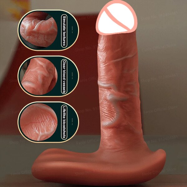 Remote Control Wearable Vibrator for Women Realistic Dildos Telescoping Thrust Panty Vibrating Vaginal Stimulator Adult Sex Toy