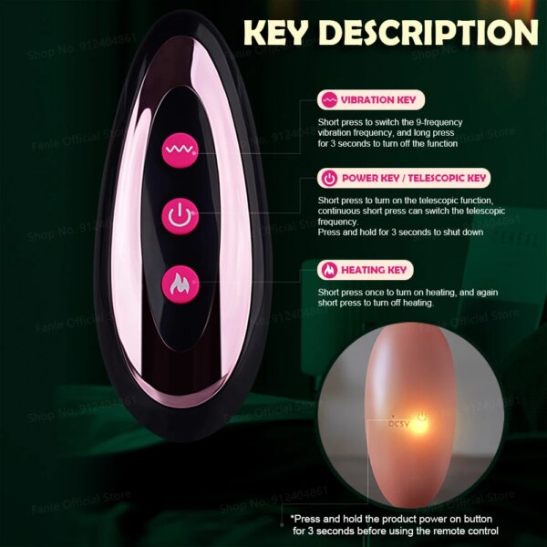 Remote Control Wearable Vibrator for Women Realistic Dildos Telescoping Thrust Panty Vibrating Vaginal Stimulator Adult Sex Toy